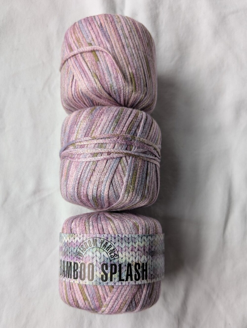 Wisdom Yarns Bamboo Splash Pastel Multicolor Yarn - Soft Pink & Lavender